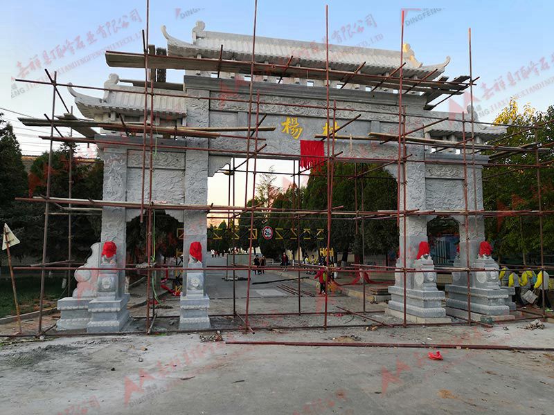 杨村石牌坊施工现场