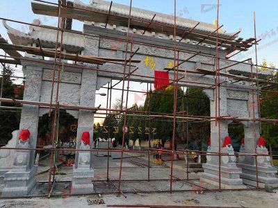杨村石牌坊施工现场