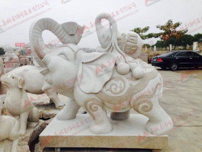 石雕大象施工案例