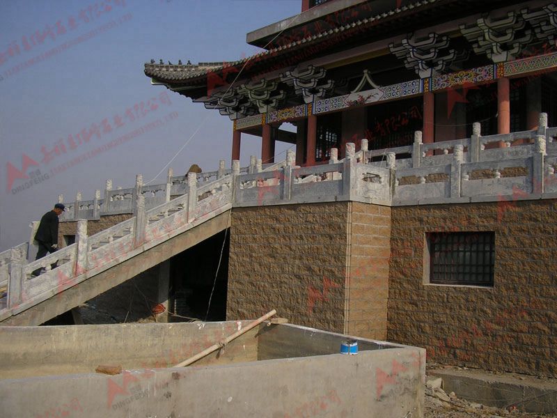 寺庙青石栏杆
