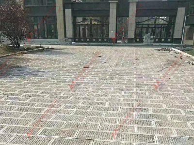小区青石板材施工案例