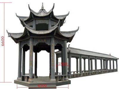 凉亭长廊效果图展示