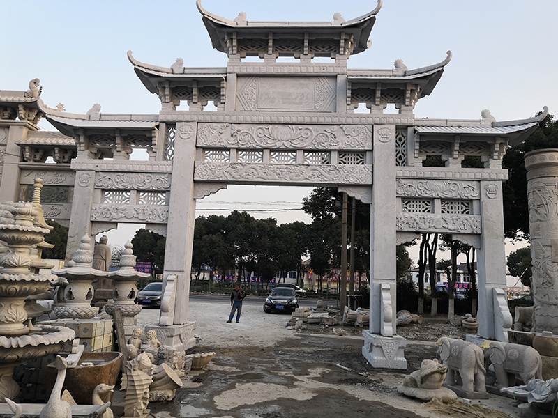 三门五楼石牌坊展示