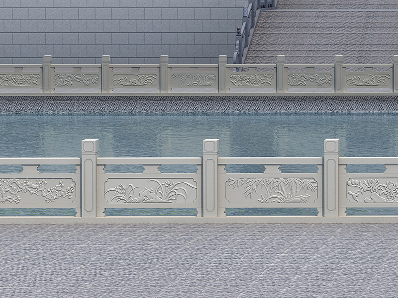 河道石护栏效果图展示